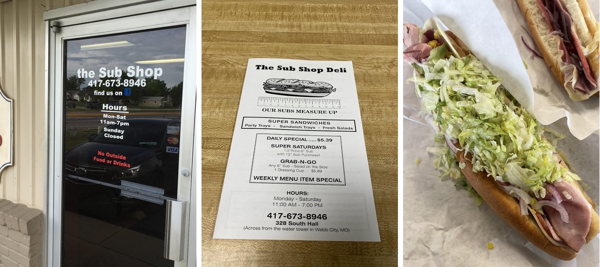 Sub Shop Deli Menu