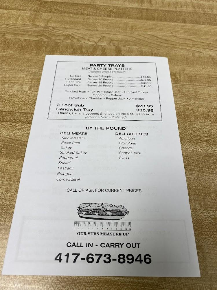 Sub Shop Deli Menu image 1
