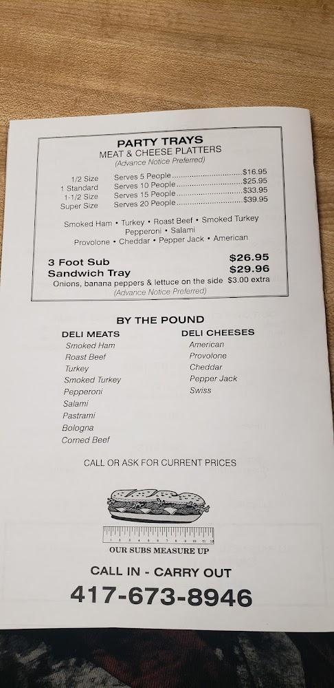 Sub Shop Deli Menu image 2